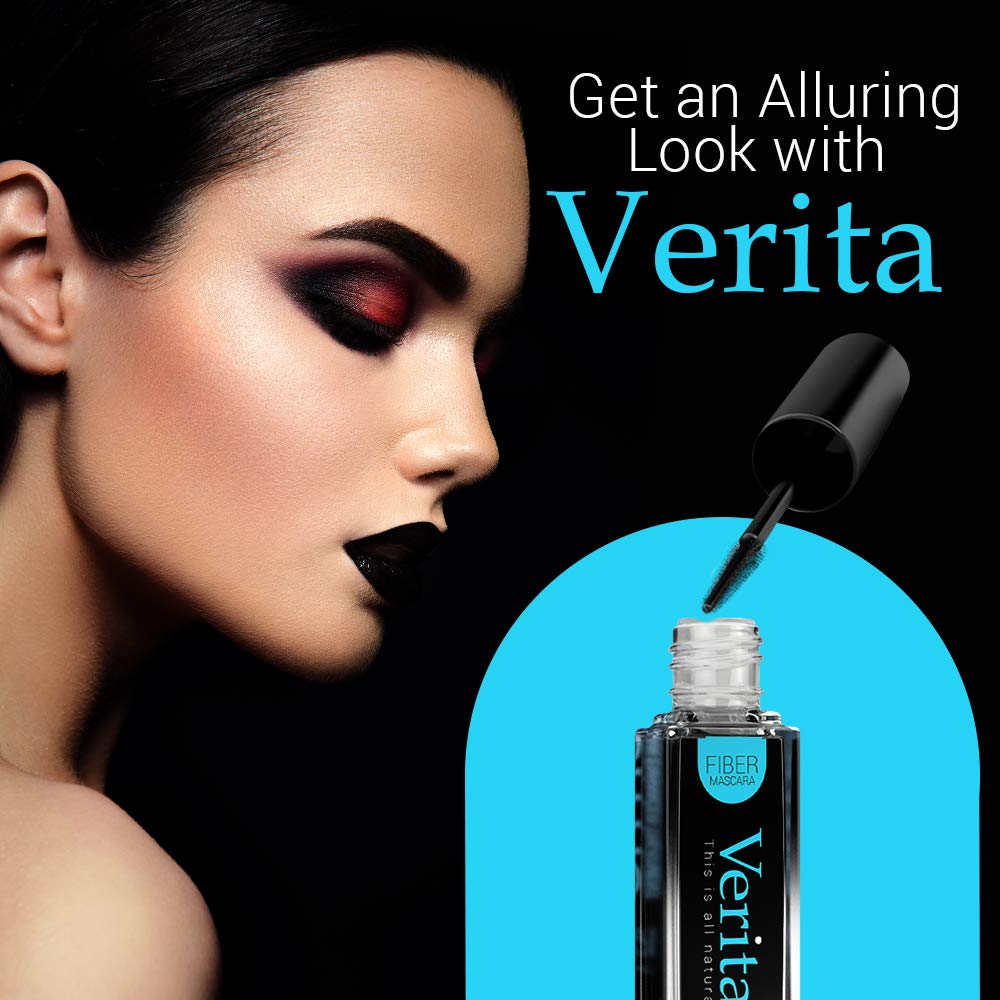 Verita Black Organic Fiber Mascara- Perfect for Women & Teens